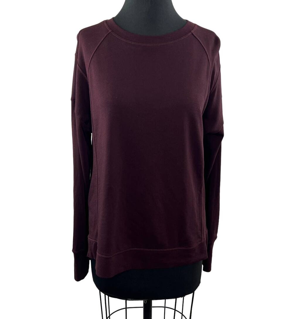 Sweaty Betty Organic Cotton After Class Sweatshirt Relaxed Thumbholes SB5622 S